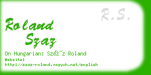 roland szaz business card